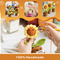 ZCLOMOLC Happy Retirement Gifts Sunflower Crochet Doll Decoration Yellow