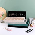 AIRZSNRY Large Velvet Jewelry Tray Drawer Organizer 12 Grid Grey