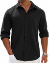 COOFANDY Men's Button Down Shirt Long Sleeve Pocket White Size XXL