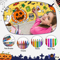 Artlunar Halloween Giant Coloring Poster Witch Ghost Bat Orange 31x72 Inch