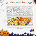 Artlunar Halloween Giant Coloring Poster Witch Ghost Bat Orange 31x72 Inch