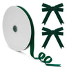 Coowayze Dark Green Velvet Ribbon 1 Inch x 10 Yd Vintage Christmas Crafting