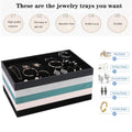 AIRZSNRY Large Velvet Jewelry Tray Drawer Organizer 12 Grid Grey