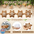 HunnmingRe 4 Pcs Christmas Snowflake Plush Throw Pillows Caramel Color