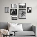 YiTanli Glass Collage Picture Frames 7 Pack Multi Sizes 11x14 8x10 5x7 Black