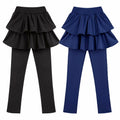 kdoikmu Girls School Uniform Leggings Skirt 2 Pack Black Navy 6-7Y