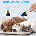 Generic Nail Grinder for Dogs Rechargeable USB LED Light 3 Speeds 1+2 Heads