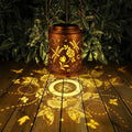 Tepaken 2 Pack Solar Lanterns Outdoor Waterproof Metal Hanging LED Mushroom
