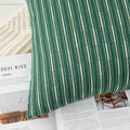 K KEVIN TEXTILE Boho Woven 18x18 Pillow Covers Set of 2 Dark Green
