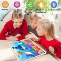 RANSUNN Wooden Animal Dinosaur Jigsaw Puzzles 60 PCs 4 Packs Multicolor