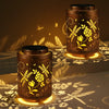 Tepaken 2 Pack Solar Lanterns Outdoor Waterproof Metal Hanging LED Mushroom
