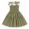 Neutocd Toddler Girls Sleeveless Summer Dress Solid Green Size 5-6 Years