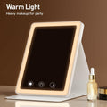 BACK KTCL 2 Pack 2025 Rechargeable Travel Makeup Vanity Mirror 72 LED White