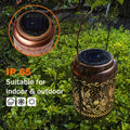 MEWOOCUE Solar Waterproof Hummingbird Lantern Outdoor Garden Decor 12x18 Rose