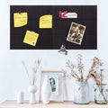 YUSALCEF 12 Pcs Large 11.8" Felt Bulletin Board Tiles Black with 60 Push Pins