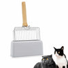 Thirdream Stainless Steel Cat Litter Scoop with Wood Grip Heavy Duty