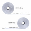 BQS 1" Self Adhesive Hook and Loop Tape 16ft Black Sticky Back Fastener