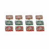 4OUR FAITH 12 Pc Multicolor Terracotta Swastik Wax Diyas Oil Lamps