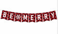 DONCIDAY Merry Christmas Banner Glitter Holiday Party Decorations RED