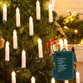 Minetom 50LED Battery Operated Christmas Tree Candles Warm White 48FT 8 Modes