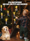 Minetom 50LED Battery Operated Christmas Tree Candles Warm White 48FT 8 Modes