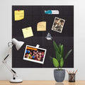 YUSALCEF 12 Pcs Large 11.8" Felt Bulletin Board Tiles Black with 60 Push Pins