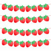 PEUTIER 4pcs Strawberry Party Banners Baby Shower Decorations Red Paper
