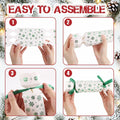 CCINEE Christmas Treat Boxes 24 Pack DIY Snowflake Ribbon Red Paper