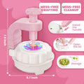 windpaint Arts and Crafts DIY Fabric Flower Bouquet Kit for Kids Pink