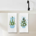 SereneHanctuary Chinoiserie Pink Bow Martini Kitchen Towels 16x24 Set of 4