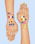 xo, Fetti Fourth of July Tattoos 70 Styles Red White Blue Gold Patriotic