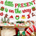 Ruicenbabiii Red A Little Present Is on the Way Baby Shower Banner Christmas