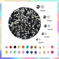 CLRDIVA 5mm White Resin Rhinestones Flatback Round Gems for Crafting DIY
