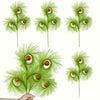 babyye 6 Pcs Christmas Tree Topper 17in Green Curly Plush Decorations