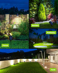 HMDecor Solar Spot Lights Outdoor IP67 Waterproof 4 Pack Cold White 6500K