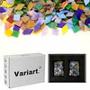 VARIART Mosaic Glass Tiles Large Petal Rainbow 120 Pcs 1.1 lbs