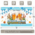 ZTHMOE Oktoberfest Photography Backdrop 72x43inch Blue White Bavarian
