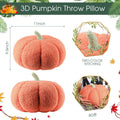 Queekay 2 Pcs Pumpkin Pillow Plush 11x9.5 Inch Orange Fall Decor