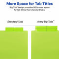 Worksaver Big Tab Dividers Set of 3 Plastic Insertable 5-Tab