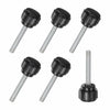 M METERXITY 6-Pack M4x25mm Knurled Clamping Knobs Carbon Steel Black