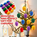 Hollowfly Christmas Velvet Balls Ornaments 2.36'' Rainbow 15 Pcs Shatterproof