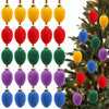 Hollowfly Christmas Velvet Balls Ornaments 2.36'' Rainbow 15 Pcs Shatterproof