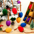 Hollowfly Christmas Velvet Balls Ornaments 2.36'' Rainbow 15 Pcs Shatterproof