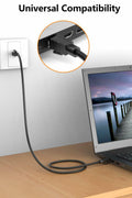 Qiuean Cat 8 Ethernet Cable 1.5ft Black RJ45 Shielded Patch Cord LAN