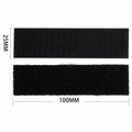 Melsan 1x4in Hook and Loop Strips Adhesive Black 15 Sets Strong Mounting Tape