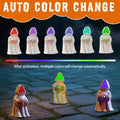 Goodeco LED Ghost Figurine Light-Up Spooky Resin Decoration Off-White