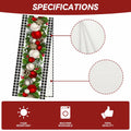 Jiudungs Linen Green Black Buffalo Check Plaid Table Runner 60in