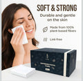 LUXUZ Facial Cleansing Cloths Ultra Soft Dry Wipes XL 60 Count