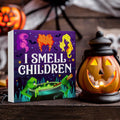 Hijie Halloween Wooden Sign I Smell Children Indoor Decor 5x5 Inches