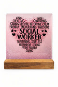 Mhfpl Social Worker Thank You Acrylic Plaque Sign 3.92x3.92x0.3 Lucency